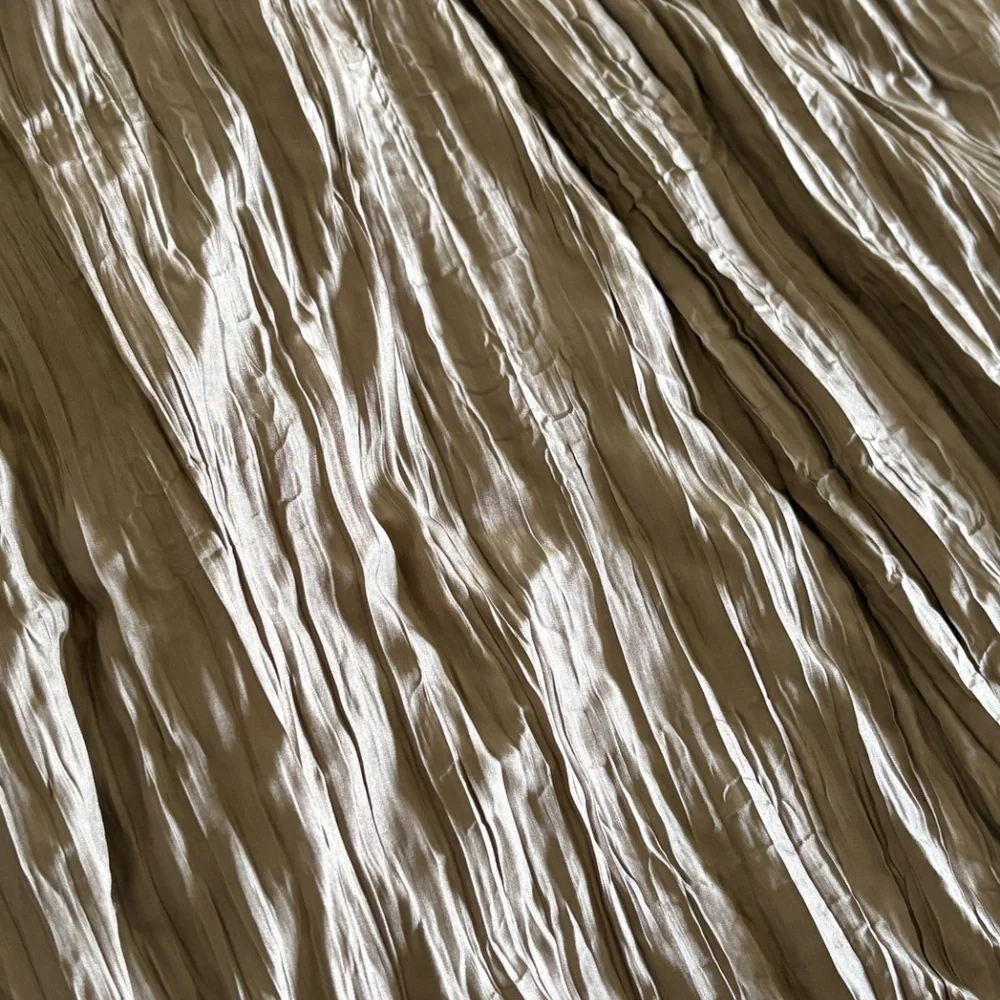 Eileen Fisher Crushed Silk Flared Skirt Cocoa. New with tags. - Picture 7 of 9